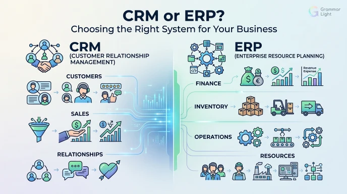 CRM vs ERP: Scalability, Automation, and Long Term Business Value