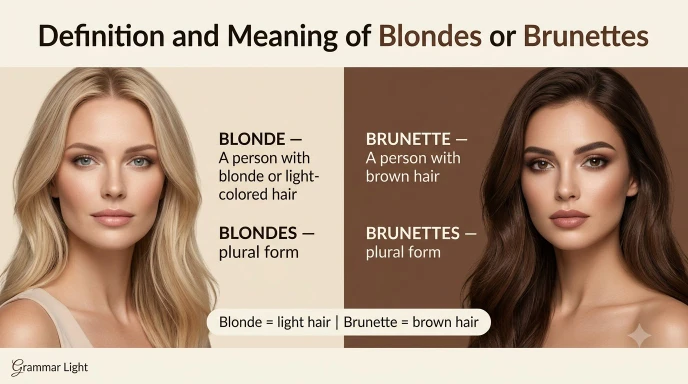 Definition and Meaning of Blondes or Brunettes