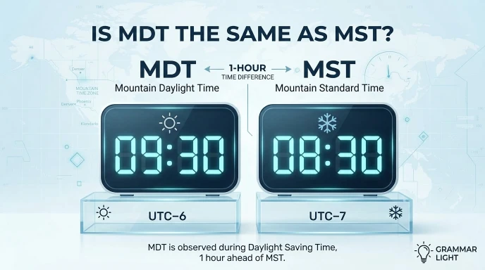 Is MDT the Same as MST?