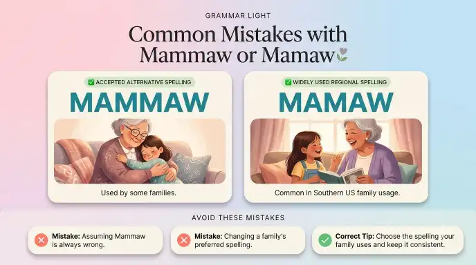 Common Mistakes with Mammaw or Mamaw