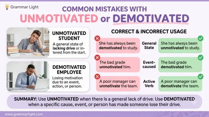 Common Mistakes With Unmotivated or Demotivated