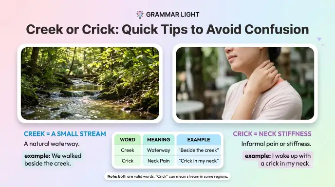 Creek or Crick: Quick Tips to Avoid Confusion