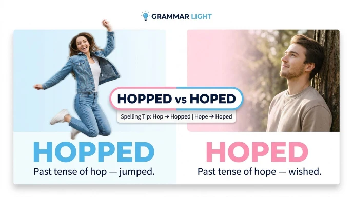 hopped or hoped